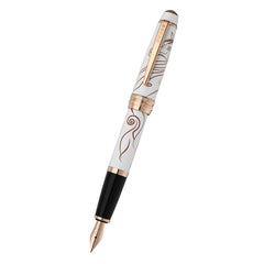 Bailey™ Zodiac Year of the Horse White Lacquer Stainless Steel Medium Nib Fountain Pen