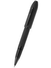 Peerless™ Polished Black PVD Engraved Diamond Pattern with Black PVD Appointments and Swarovski Crystal Rollerball Pen