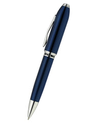 Peerless™ Polished Translucent Cobalt Blue Engraved Diamond Pattern with Polished Chrome Appointments and Swarovski Crystal Ballpoint Pen