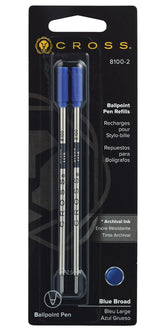Ballpoint Pen Refill - Blue - Broad - Dual Pack