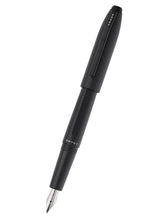 Prism Obsidian Black Resin with Polished Chrome Stainless Steel Fine Nib Fountain Pen