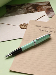 Lume Seafoam with Polished Chrome Appointments Rollerball Pen