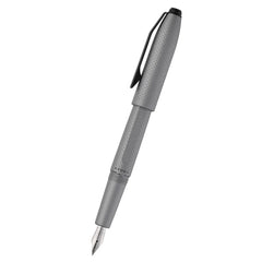Prism Graphite Resin with Polished Chrome Stainless Steel Medium Nib Fountain Pen