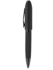Peerless™ Polished Black PVD Engraved Diamond Pattern with Black PVD Appointments and Swarovski Crystal Ballpoint Pen