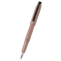 Prism Mocha Resin with Polished Chrome Stainless Steel Fine Nib Fountain Pen