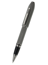 Peerless™ Polished Slate Gray Engraved Diamond Pattern with Slate Gray PVD Appointments and Swarovski Crystal Rollerball Pen