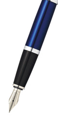 Bailey™ Blue Lacquer Stainless Steel Medium Nib Fountain Pen