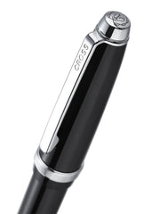 Lume Obsidian Black with Polished Chrome Appointments Ballpoint Pen