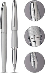 ATX® Sandblasted Titanium Gray Stainless Steel Medium Nib Fountain Pen