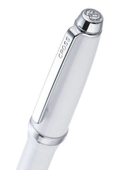 Lume Porcelain White with Polished Chrome Appointments Ballpoint Pen