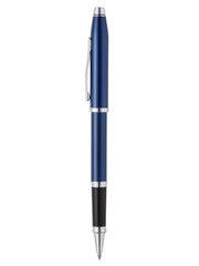 Century® II Polished Translucent Cobalt Blue Engraved Diamond Pattern Selectip Rollerball Pen