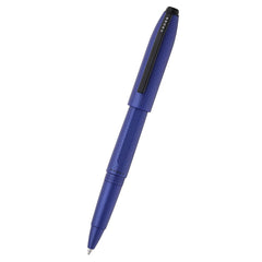 Prism Deep Sea Blue Resin with Polished Black Appointments Rollerball Pen
