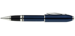 Peerless™ Polished Translucent Cobalt Blue Engraved Diamond Pattern with Polished Chrome Appointments and Swarovski Crystal Rollerball Pen