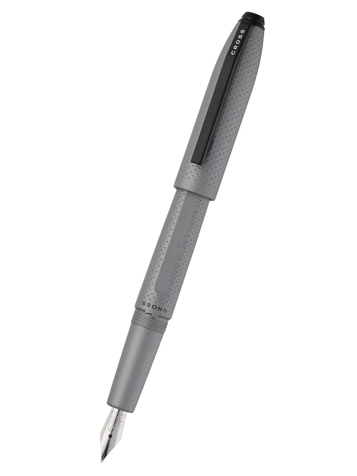 Prism Graphite Resin with Polished Chrome Stainless Steel Fine Nib Fountain Pen