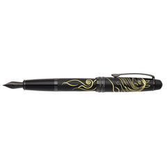 Bailey™ Zodiac Year of the Horse Matte Black Lacquer Stainless Steel Medium Nib Fountain Pen
