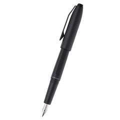 Prism Obsidian Black Resin with Polished Chrome Stainless Steel Medium Nib Fountain Pen