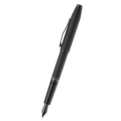 Foundry Matte Black Lacquer with PVD Black Appointments and Black PVD Coated Medium Nib Fountain Pen