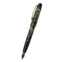 Bailey™ Zodiac Year of the Horse Matte Black Lacquer Stainless Steel Medium Nib Fountain Pen