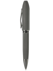 Peerless™ Polished Slate Gray Engraved Diamond Pattern with Slate Gray PVD Appointments and Swarovski Crystal Ballpoint Pen