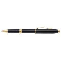 Foundry Glossy Black Lacquer with PVD Gold Appointments Rollerball Pen