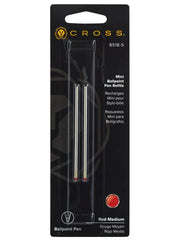 Mini Ballpoint Pen Refill - Red - Medium - Dual Pack