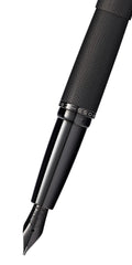 ATX® Brushed Black Stainless Steel Medium Nib Fountain Pen