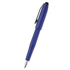 Prism Deep Sea Blue Resin with Polished Chrome Stainless Steel Medium Nib Fountain Pen