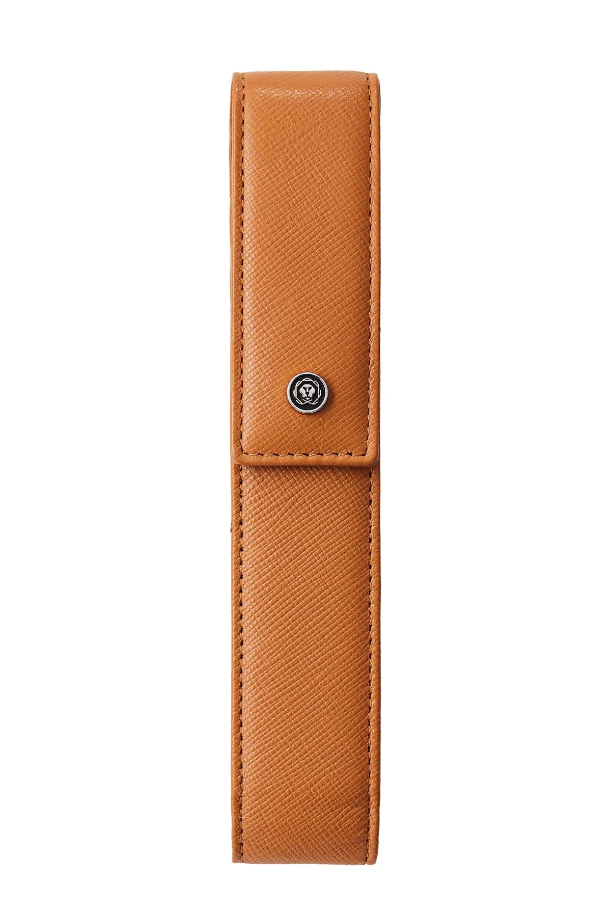 Mocha Leather Magnetic Single Pen Case