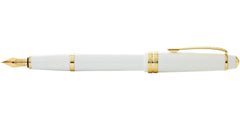 Bailey Light™ Polished White Resin and Gold Tone Fine Nib Fountain Pen