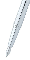 ATX® Pure Chrome Stainless Steel Fine Nib Fountain Pen